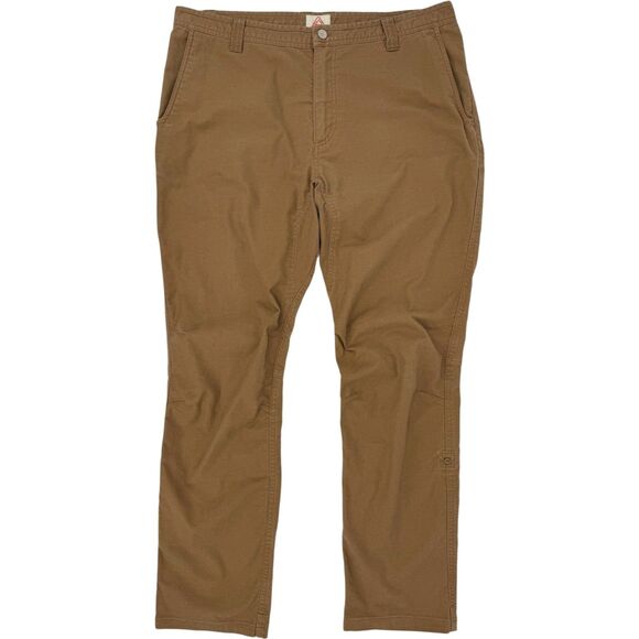 Livsn Men's Flex Organic Cotton Canvas Pant V2 Brown 38x32 - Picture 3 of 16